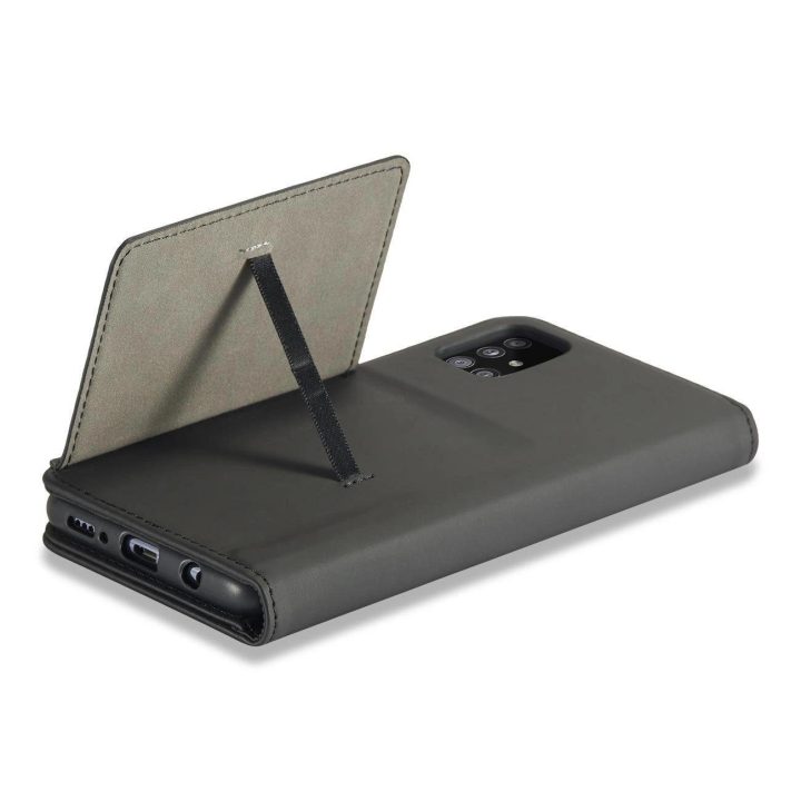 Magnetinis kortelės dėklas Samsung Galaxy A12 5G Pouch Wallet Card Holder Black
