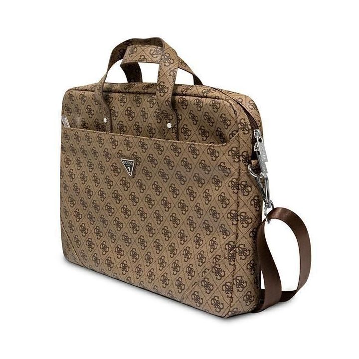 Guess krepšys GUCB15P4TW 16 brown / brown Saffiano 4G Triangle Logo