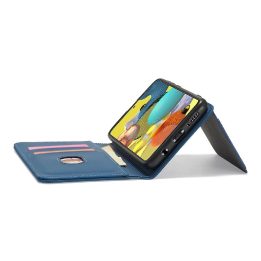 Magnetinis kortelės dėklas Samsung Galaxy A13 5G dėklas piniginės kortelės laikiklis mėlynas