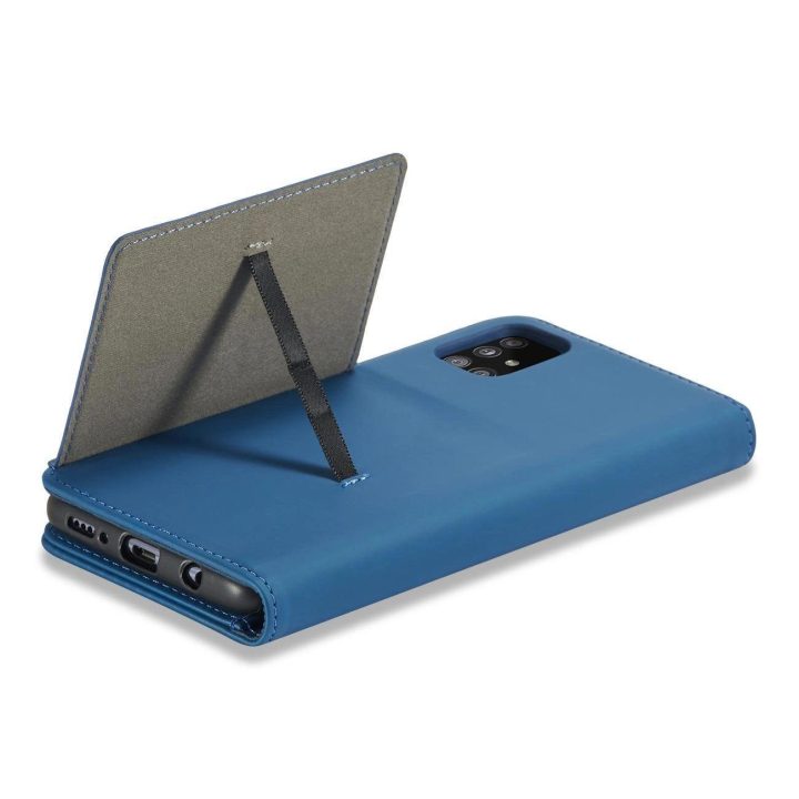 Magnetinis kortelės dėklas Samsung Galaxy A13 5G dėklas piniginės kortelės laikiklis mėlynas