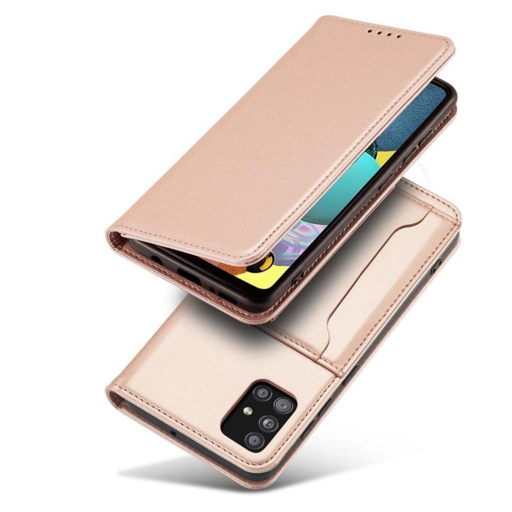 Magnetinis kortelės dėklas Samsung Galaxy A13 5G Pouch Wallet Card Holder Pink