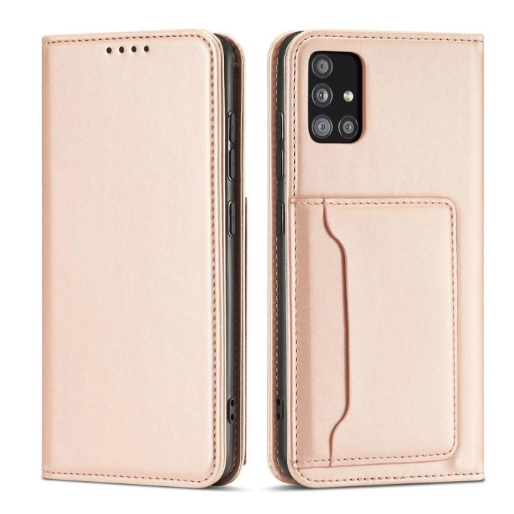 Magnetinis kortelės dėklas Samsung Galaxy A13 5G Pouch Wallet Card Holder Pink