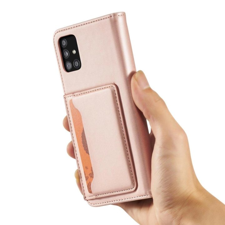 Magnetinis kortelės dėklas Samsung Galaxy A13 5G Pouch Wallet Card Holder Pink