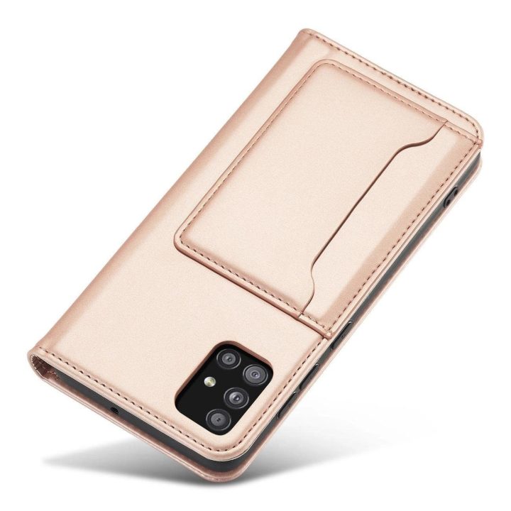 Magnetinis kortelės dėklas Samsung Galaxy A13 5G Pouch Wallet Card Holder Pink