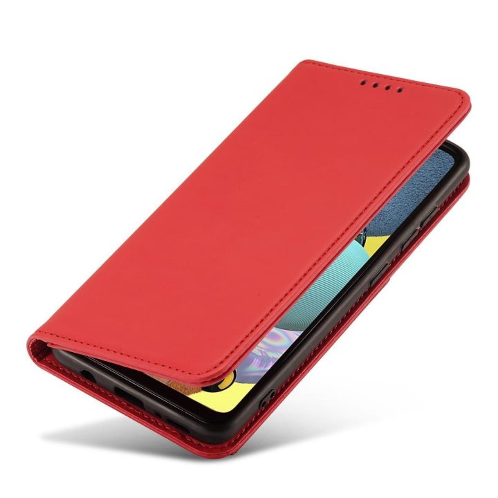 Magnetinis kortelės dėklas Samsung Galaxy A13 5G Pouch Wallet Card Holder Red