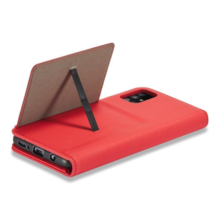Magnetinis kortelės dėklas Samsung Galaxy A13 5G Pouch Wallet Card Holder Red