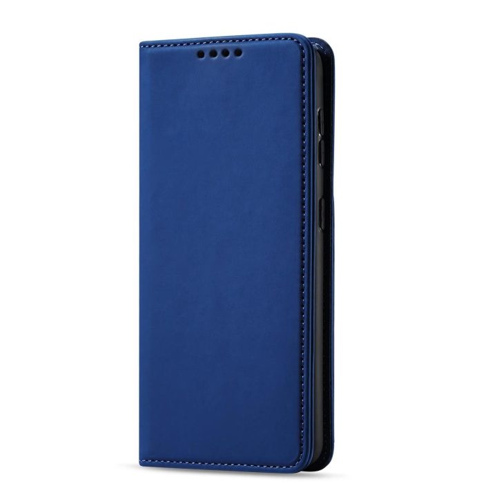 Magnetinis kortelės dėklas Samsung Galaxy S22 + (S22 Plus) dėklas piniginės kortelės laikiklis mėlynas