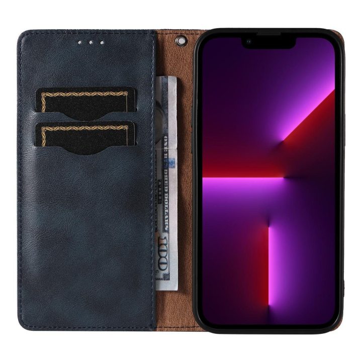 Magneto dirželio dėklas iPhone 12 Pro Max dėklas piniginė + mini švino pakabukas mėlyna