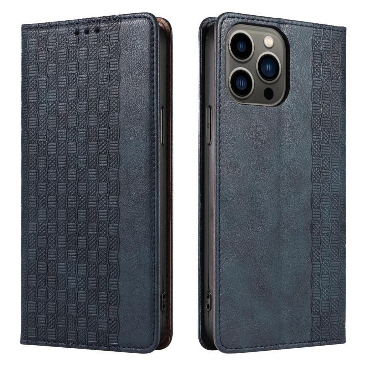 Magneto dirželio dėklas iPhone 13 Pro dėklas piniginė + mini švino pakabukas mėlyna