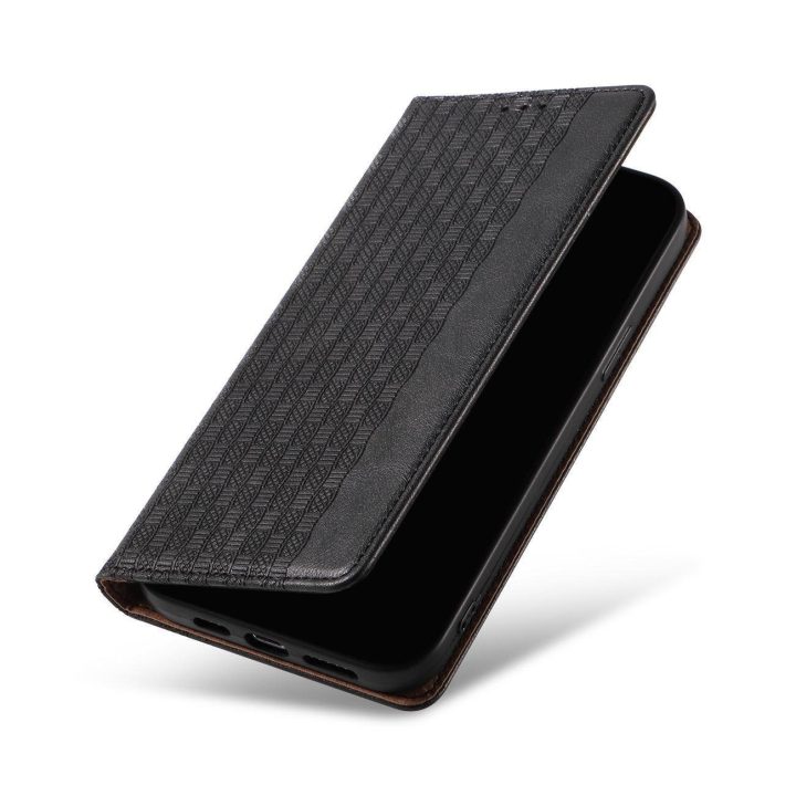 Magneto dirželio dėklas iPhone 13 Pro Max dėklas Piniginė + mini švino pakabukas Juodas