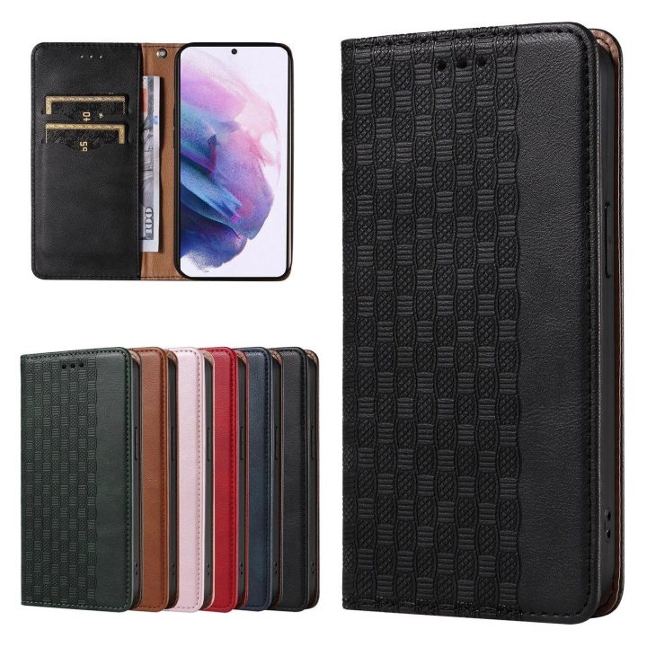 Magnetinis dirželis dėklas Samsung Galaxy S22 + (S22 Plus) dėklas piniginė + mini švino pakabukas juodas
