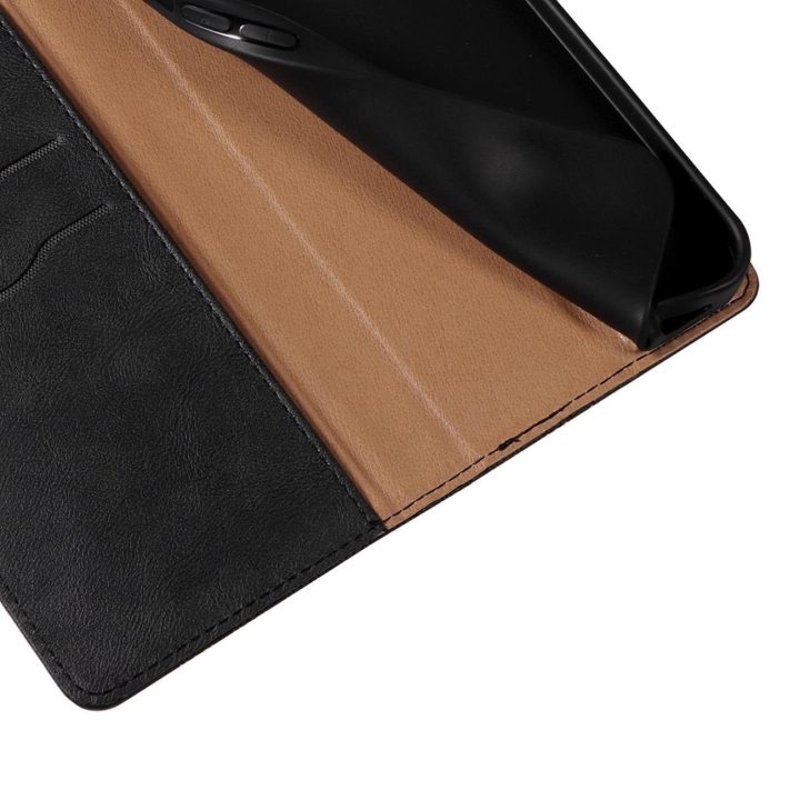 Magnetinis dirželis dėklas Samsung Galaxy S22 + (S22 Plus) dėklas piniginė + mini švino pakabukas juodas