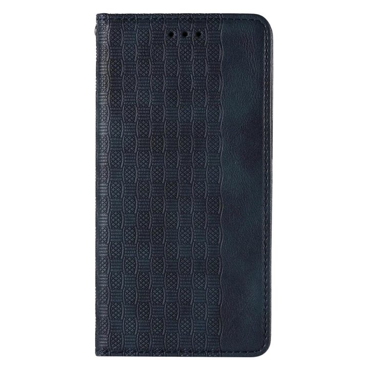 Magnetinis dirželis dėklas Samsung Galaxy S22 + (S22 Plus) dėklas piniginė + mini švino pakabukas mėlynas