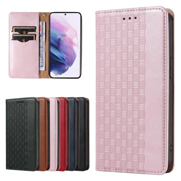 Magnetinis dirželis dėklas Samsung Galaxy S22 + (S22 Plus) dėklas piniginė + mini švino pakabukas rožinis