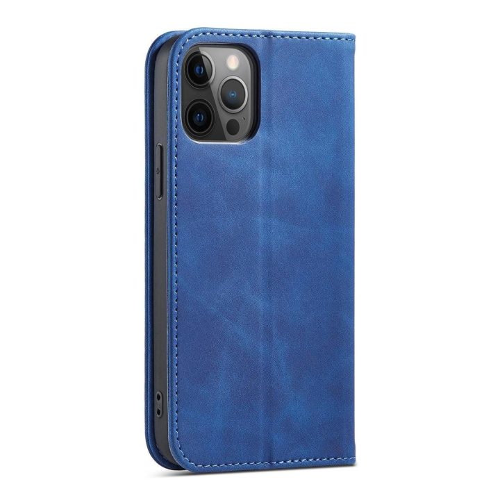 Magnetas Fancy Case Case for iPhone 12 Pro Max Pouch Card Wallet Card Stand Blue