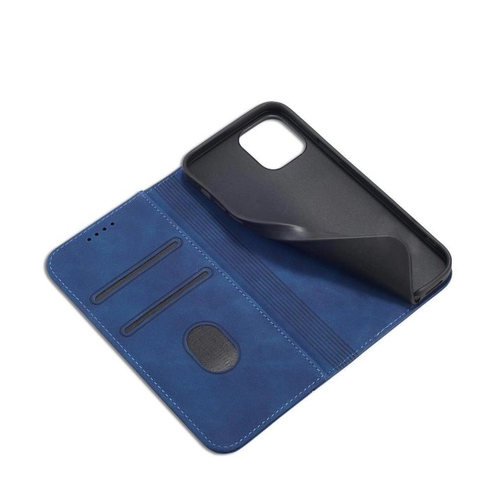 Magnetas Fancy Case Case for iPhone 12 Pro Max Pouch Card Wallet Card Stand Blue