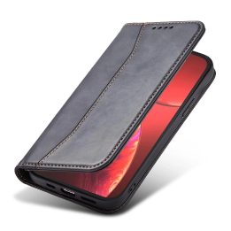 Magnetinis madingas dėklas iPhone 13 Pro Max dėklas piniginės kortelės laikiklis juodas