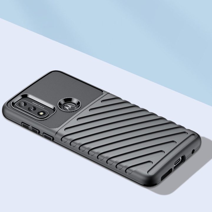 Thunder Case lankstus šarvuotas dangtelis, skirtas Motorola Moto G Play 2022 , juodos spalvos