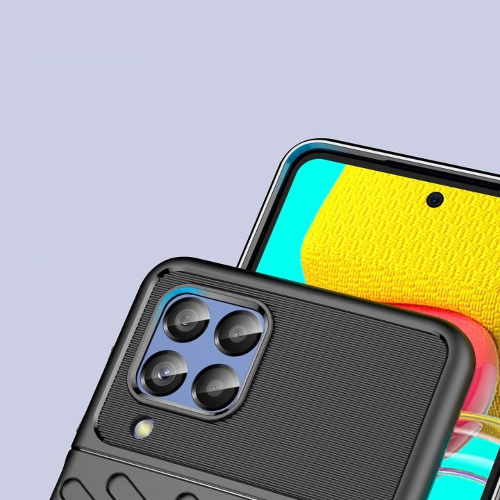 Thunder Case lankstus šarvuotas dangtelis, skirtas Samsung Galaxy M53 5G , juodas