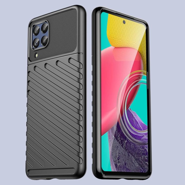 Thunder Case lankstus šarvuotas dangtelis, skirtas Samsung Galaxy M53 5G , juodas