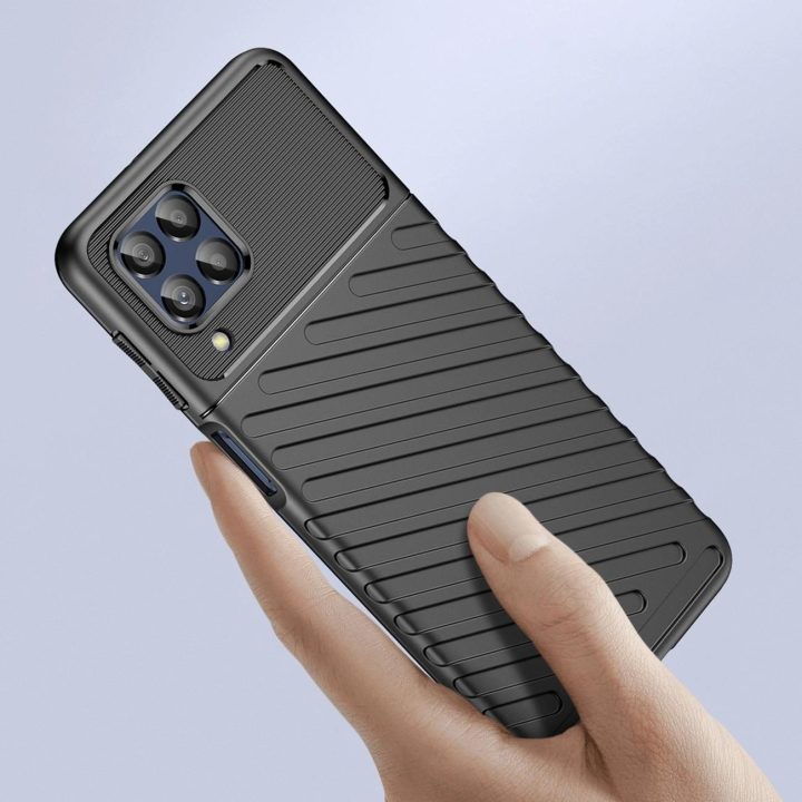 Thunder Case lankstus šarvuotas dangtelis, skirtas Samsung Galaxy M53 5G , juodas