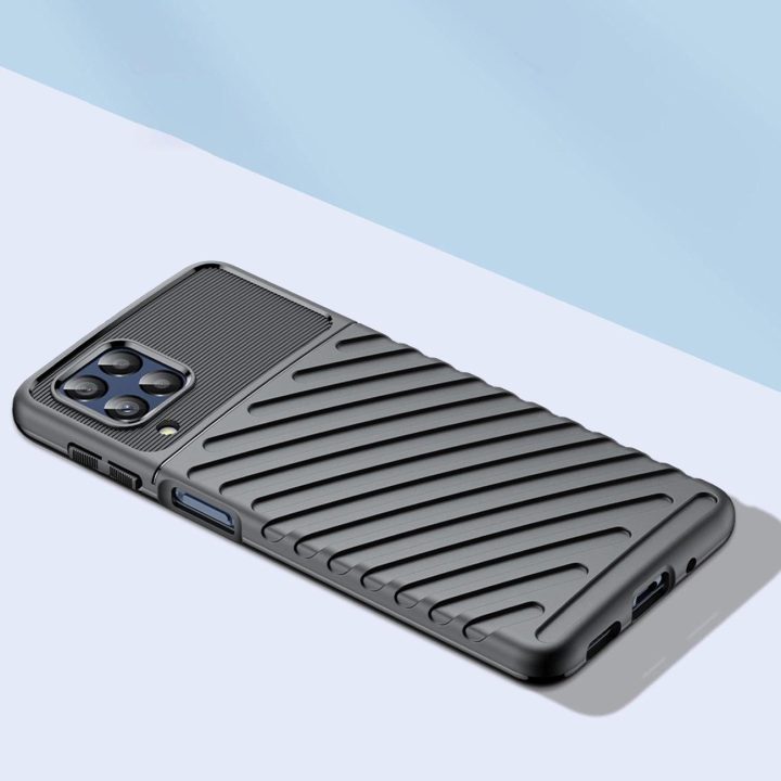 Thunder Case lankstus šarvuotas dangtelis, skirtas Samsung Galaxy M53 5G , juodas