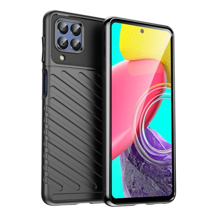Thunder Case lankstus šarvuotas dangtelis, skirtas Samsung Galaxy M53 5G , juodas