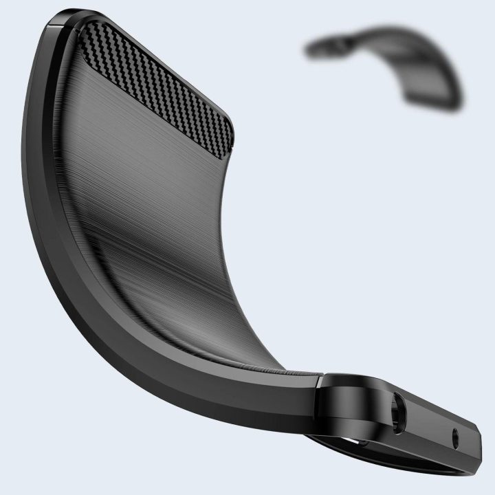 Carbon Case Lankstus dangtelis Rankovė Motorola Moto G Play 2022 juoda
