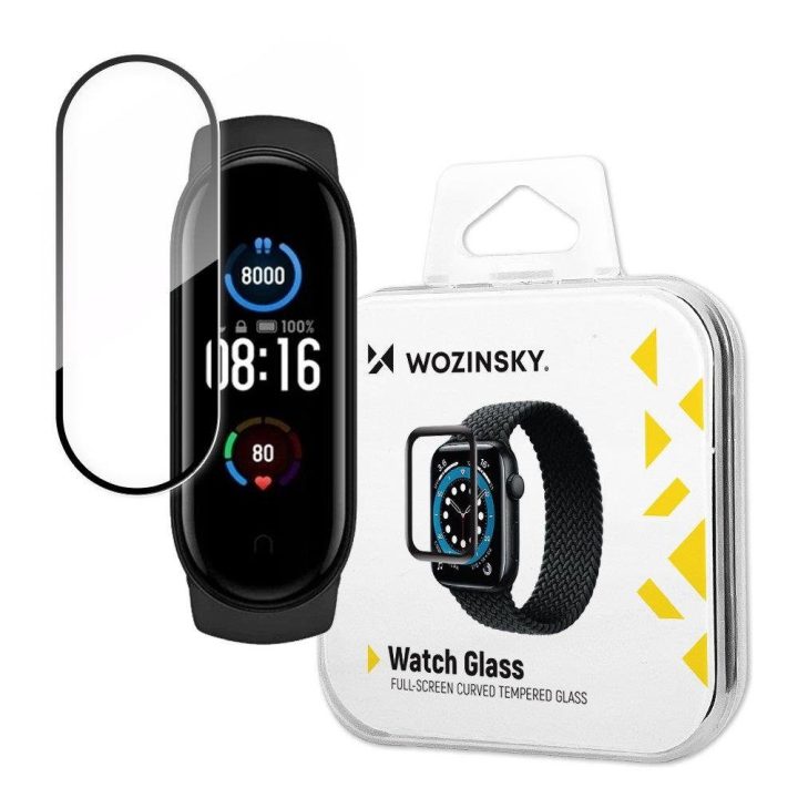 Laikrodžio stiklas hibridinis stiklas Xiaomi Mi Band 5 juodas