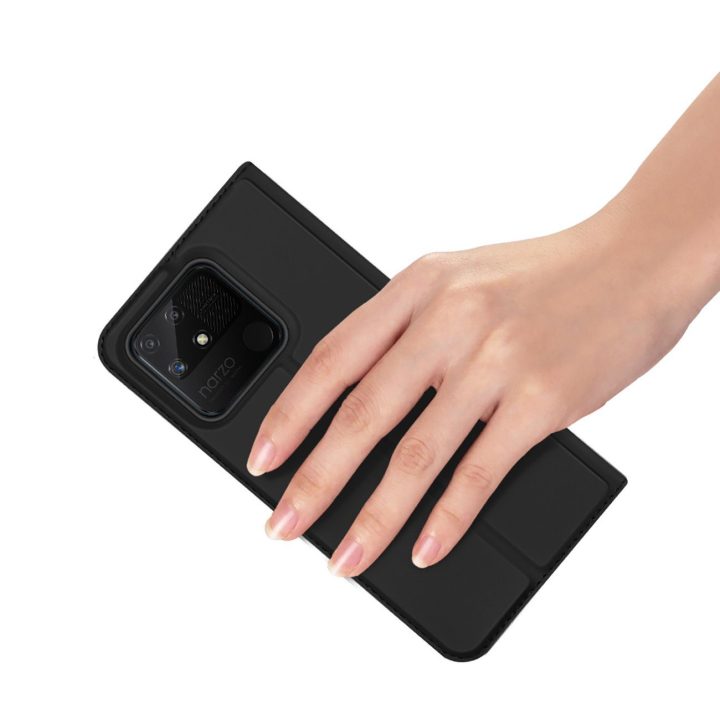 Skin Pro dėklo dangtelis su atvartu Realme Narzo 50A juodas