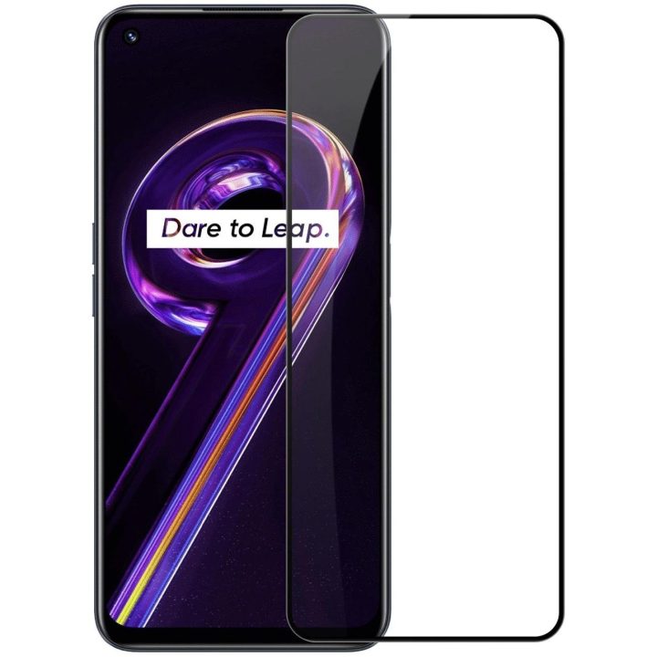 Nillkin CP + PRO itin plonas viso ekrano grūdintas stiklas su 0,2 mm rėmeliu 9H Realme 9 Pro juodas