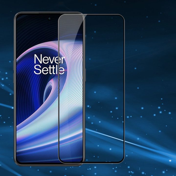 Nillkin CP + PRO itin plonas grūdintas stiklas visam ekranui su 0,2 mm 9H rėmeliu OnePlus Ace juodas