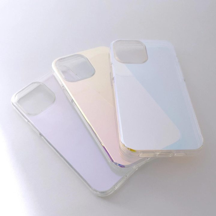 Aurora dėklas iPhone 13 Pro Max gelinis neoninis dangtelis auksinis