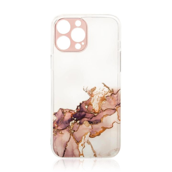 Marmurinis korpuso dangtelis, skirtas Samsung Galaxy A12 5G Gel Cover Marble Brown