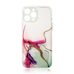Marmurinis dėklas iPhone 12 Pro Max gelinis dangtelis Mint Marble