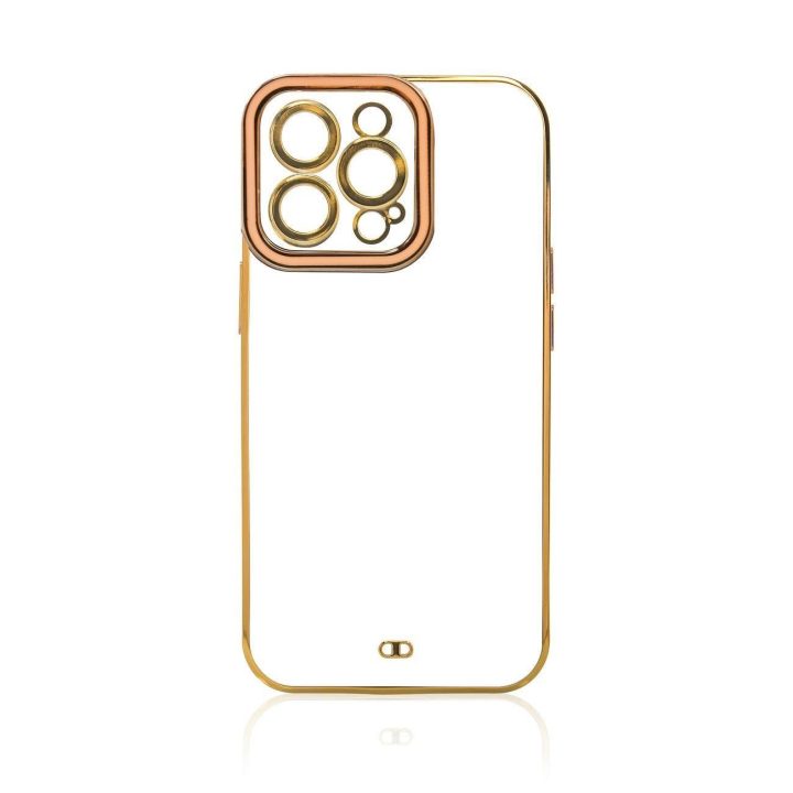 Madingas Xiaomi Redmi Note 11 Pro auksinis rėmelis Gel Cover Gold