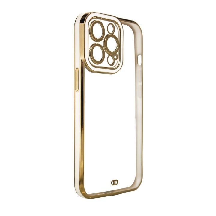 Fashion Case dėklas Samsung Galaxy A13 5G Gold Frame Gel Cover White