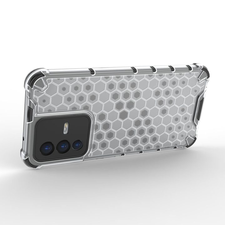 Honeycomb korpuso šarvuotas dangtelis su gelio rėmeliu Vivo V23 5G juodas