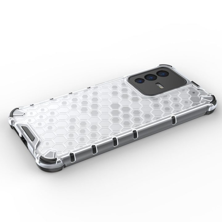 Honeycomb korpuso šarvuotas dangtelis su gelio rėmeliu Vivo V23 5G juodas