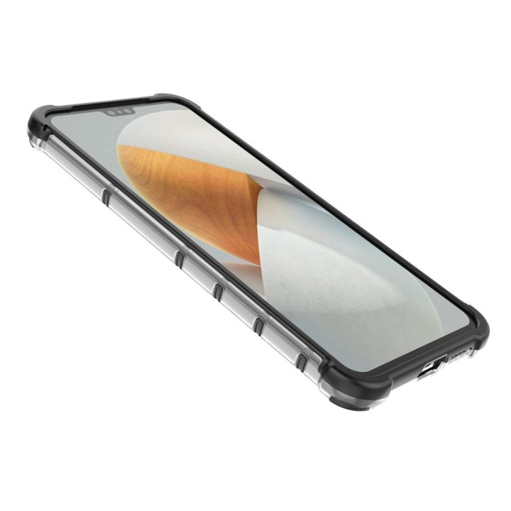 Honeycomb korpuso šarvuotas dangtelis su gelio rėmeliu Vivo V23 5G juodas