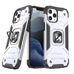 iPhone 14 Pro šarvuotas dėklas su magnetiniu laikikliu sidabrinis žiedas