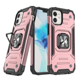 iPhone 14 Plus šarvuotas dangtelis su magnetiniu laikikliu, auksinis žiedas