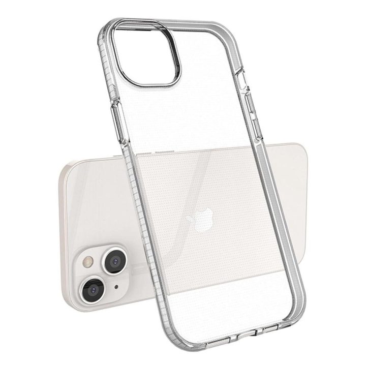 Spring Case dėklas iPhone 14 Plus silikoninis dėklas su rėmeliu šviesiai rožinės spalvos