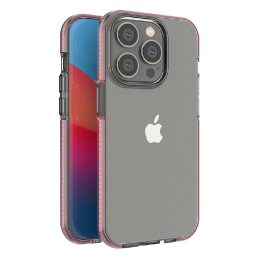 Spring Case dėklas iPhone 14 Pro silikoninis dėklas su rėmeliu šviesiai rožinės spalvos