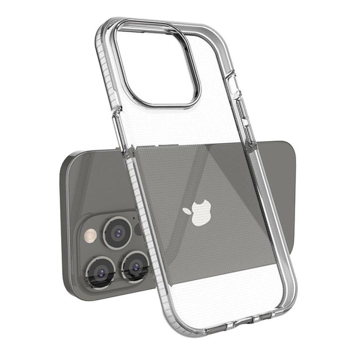 Spring Case dėklas iPhone 14 Pro silikoninis dėklas su rėmeliu šviesiai rožinės spalvos