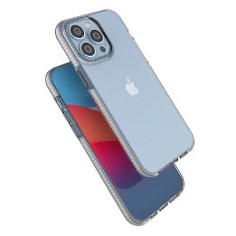 Pavasarinis dėklas iPhone 14 Pro Max silikoninis dangtelis su rėmeliu, šviesiai mėlynas