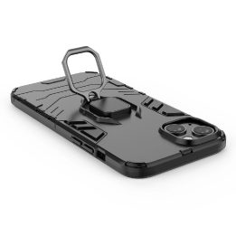 iPhone 14 Plus šarvuotas dangtelis su magnetiniu laikikliu žiedas juodas