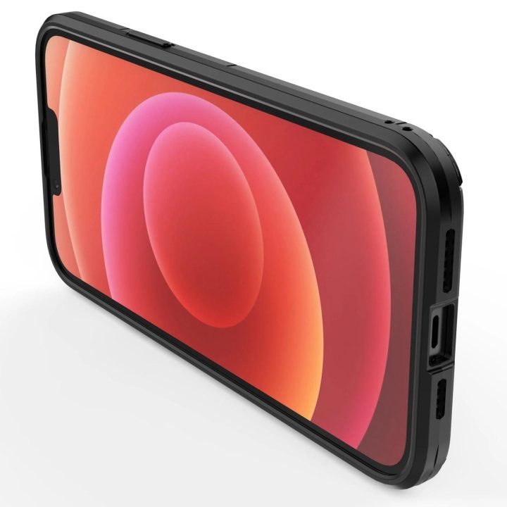 iPhone 14 Plus šarvuotas dangtelis su magnetiniu laikikliu žiedas juodas