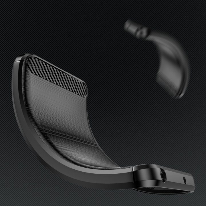 Carbon dėklas iPhone 14 Plus lanksčiam geliniam užpakaliniam dangteliui, juodas