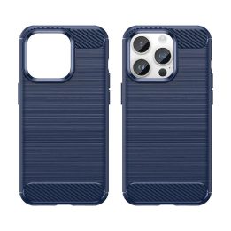 Carbon Case iPhone 14 Pro lankstus gelinis galinis dangtelis mėlynas
